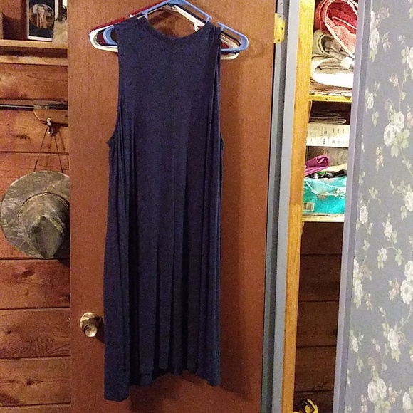 Dark blue summer dress - Picture 2 of 2